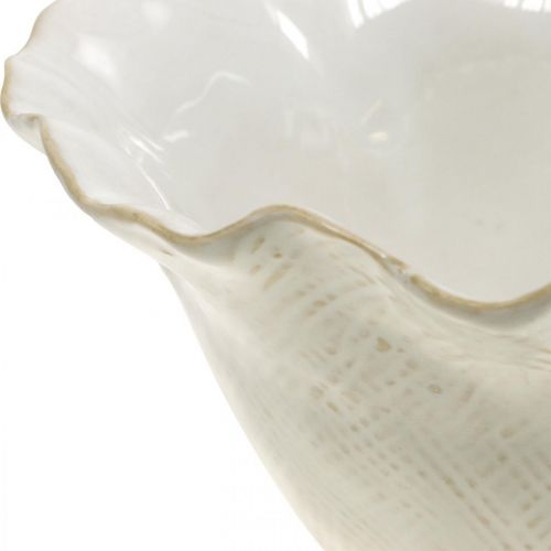 Artículo Macetero macetero de cerámica copa de flores macetero blanco Ø19cm