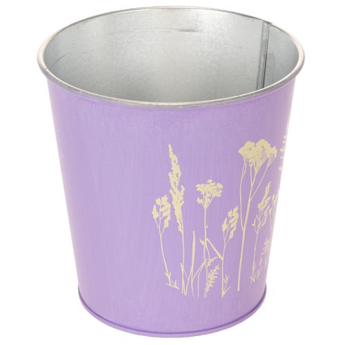 Maceta redonda de color pastel con motivo floral para plantas de interior, 12 cm, 3 unidades. | Floristik24.es