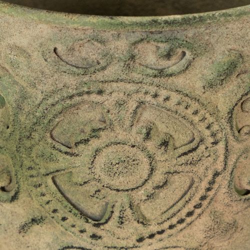 Artículo Maceta de metal, verde, estilo vintage, Ø22cm–13,5cm, juego de 3