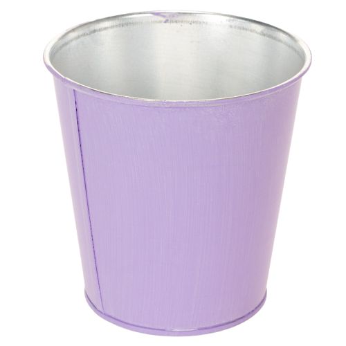 Set de 3 maceteros de metal con estampado floral en colores pastel, 10 cm | Floristik24.es