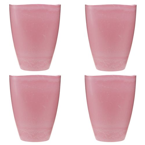 Artículo Maceta florero de plástico maceta para orquídeas rosa Al. 16,5 cm 4 piezas