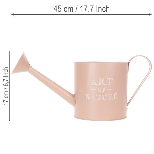 Maceta/regadera decorativa vintage, zinc rosa antiguo, Ø16,5 cm H17 cm | Floristik24.es