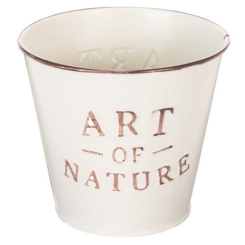 Maceta de zinc, color crema, Ø15cm H13,5cm comprar | Floristik24.es