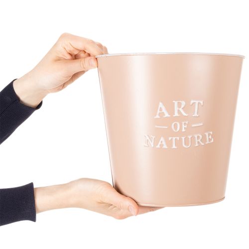 Artículo Maceta de zinc, jardinera de metal, rosa antigua, Ø22cm H21cm