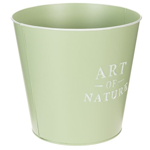 Artículo Maceta de zinc, jardinera de metal, verde menta, Ø22cm, H21cm