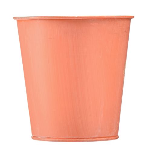Artículo Macetero macetero albaricoque metal Ø11,5cm H11,5cm