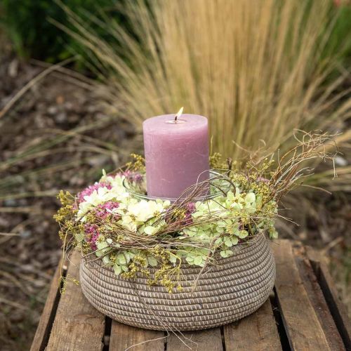 Floristik24 Macetero boho bowl estampado trenzado cerámica Ø26cm H10cm