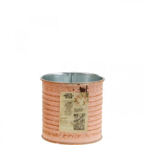 Artículo Macetero lata decorativa salmón metal lata de hierbas Ø8cm H7.5cm
