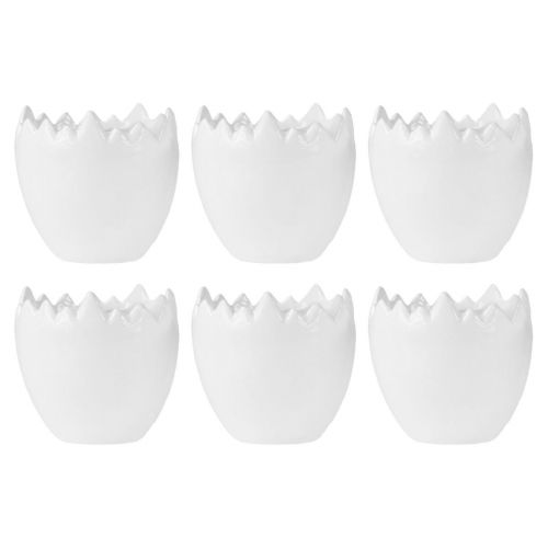 Floristik24 Maceta de cerámica macetero de clara de huevo Ø8cm H8.5cm 6 piezas