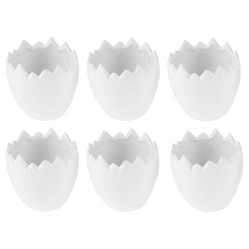 Floristik24 Maceta de cerámica macetero de clara de huevo Ø8cm H8.5cm 6 piezas
