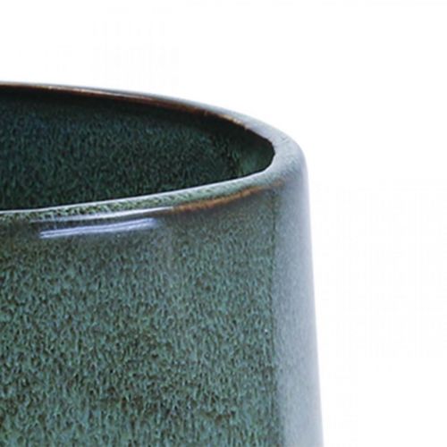 Artículo Maceta Jardinera de cerámica Verde Hexagonal Ø18cm H15cm