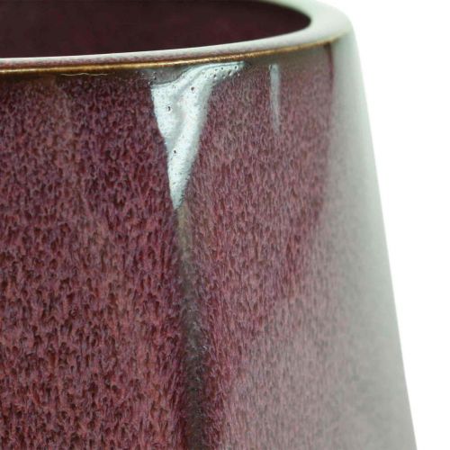 Floristik24 Macetero Jardinera de cerámica Rojo Hexagonal Ø14cm H12cm