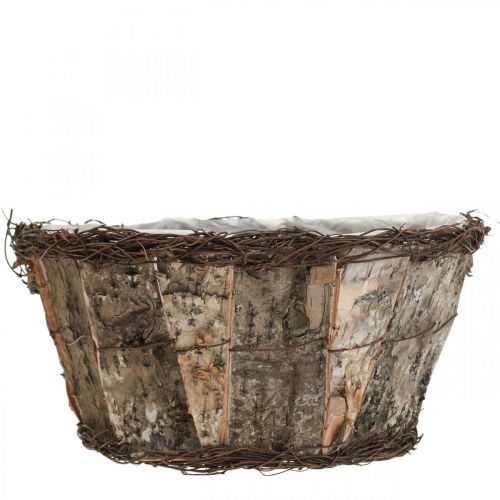Artículo Maceta para flores maceta redonda de corteza de abedul Ø24cm H13cm