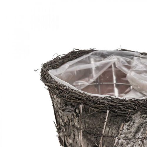 Artículo Maceta para flores maceta redonda de corteza de abedul Ø28cm H15cm
