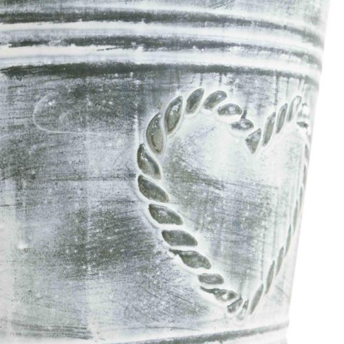 Artículo Maceta Shabby Chic macetero corazón de metal Ø17,5cm H15,5cm