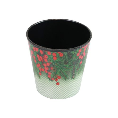 Floristik24 Macetero cubo macetero navideño Ilex Ø11cm H10,5cm