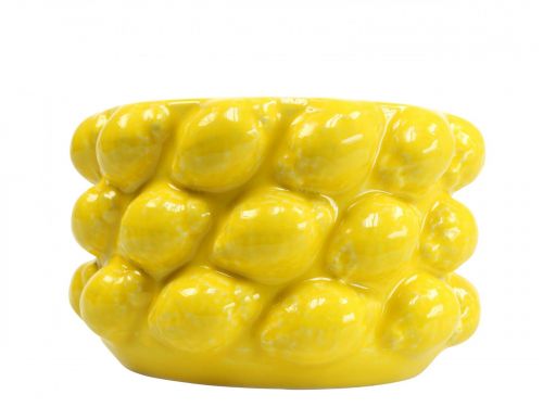 Floristik24 Macetero macetero de limón cerámica amarillo Ø18,5cm H12cm