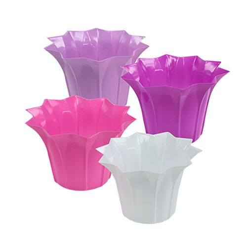 Floristik24 Maceta de plástico de colores Ø15cm H10cm 10pcs
