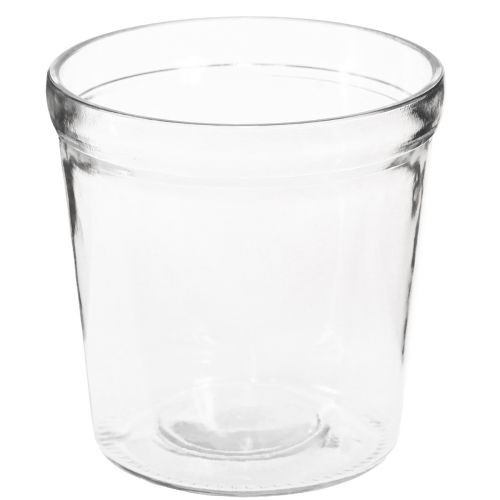 Floristik24 Macetero de flores de cristal transparente cónico Ø12cm H12,5cm 2ud