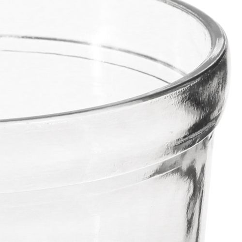 Floristik24 Macetero de flores de cristal transparente cónico Ø12cm H12,5cm 2ud