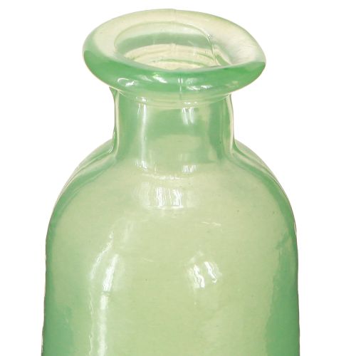 Artículo Jarrón de flores de cristal decorativo en color verde alto Ø6,5cm H30cm