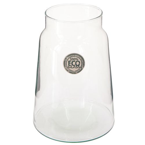 Artículo Jarrón de flores de cristal transparente para decoración en cristal H20cm