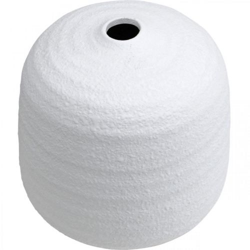 Artículo Florero, florero de cerámica, florero decorativo blanco Ø19cm H18cm