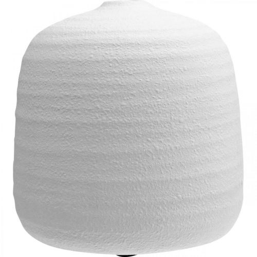 Artículo Florero, florero de cerámica, florero decorativo blanco Ø22cm H22,5cm