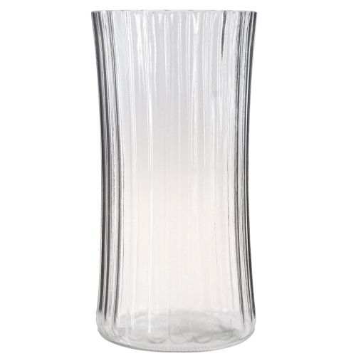 Artículo Floreros de vidrio florero retro claro Ø12cm H24cm 2ud