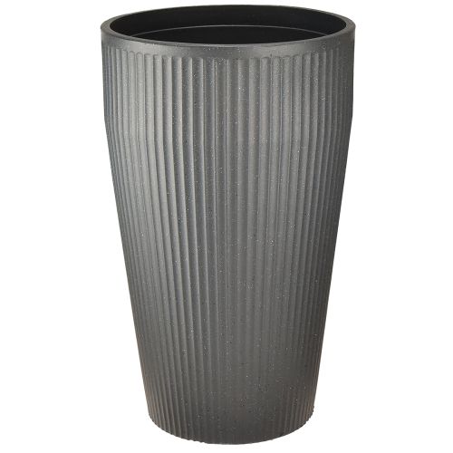 Floristik24 Macetero de suelo de plástico antracita Ø28cm H46,5cm