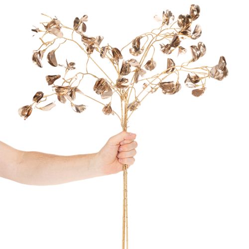 Rama de flor de frijol metálica artificial para Navidad, 80 cm, 3 unidades | Floristik24.es