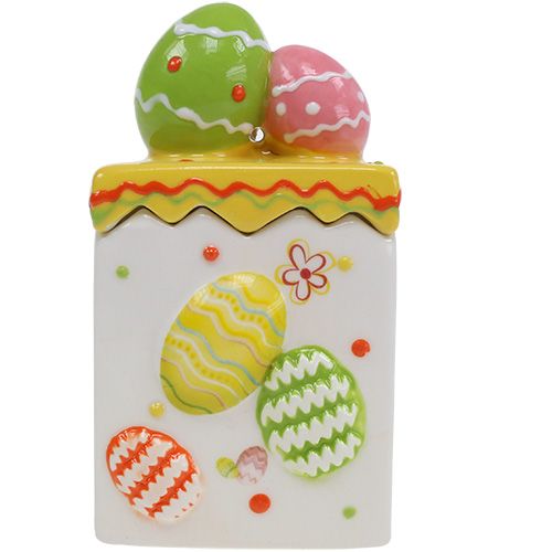 Floristik24 Bombonera amarilla Pascua 13,5cm