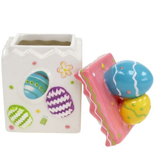 Floristik24 Lata de caramelo rosa Pascua 13,5cm