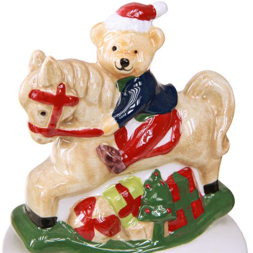 Artículo Tarro de caramelos con tapa bombonera navideña H20cm 2uds