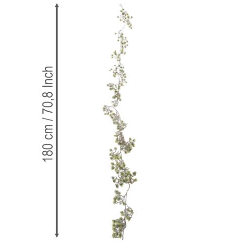 Guirnalda artificial de bonsáis, finamente cubierta de nieve, 180 cm. | Floristik24.es