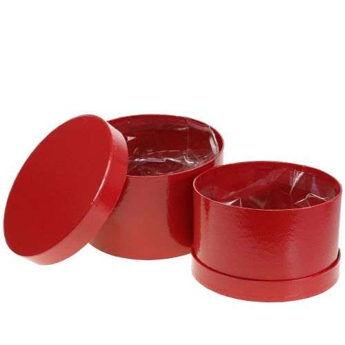 Artículo Jardinera roja brillante Ø18/20cm 2 uds