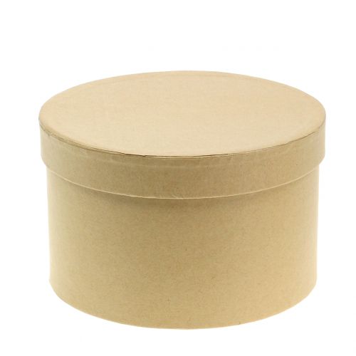 Floristik24 Caja redonda flor caja natural Ø14 / 16cm 2pcs