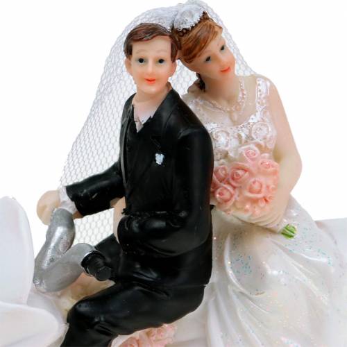 Floristik24 Figura novios en moto 12cm