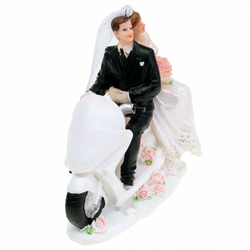 Floristik24 Figura novios en moto 12cm