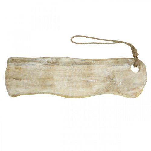 Artículo Bandeja de madera, bandeja con cordón, madera natural blanco lavado, shabby chic L60cm