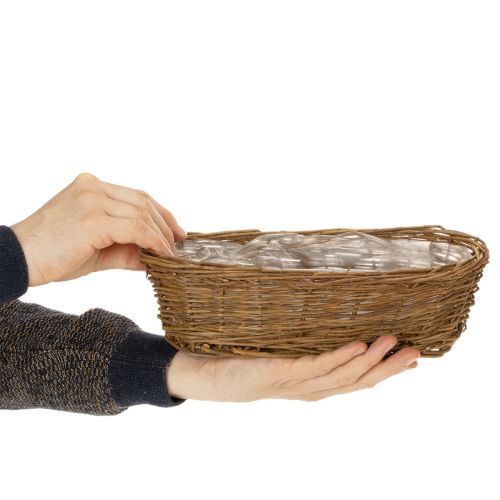 Cesta para pan ovalada de aproximadamente 30 cm sin pelar | Floristik24.es