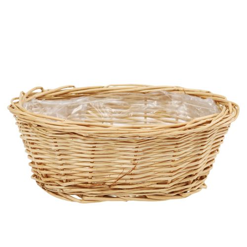 Floristik24 Cesto de pan pelado, aproximadamente 29.5cm ovalado