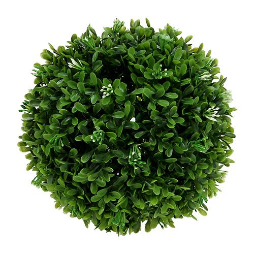 Floristik24 Bola decorativa de boj con flores verde Ø18cm 1ud
