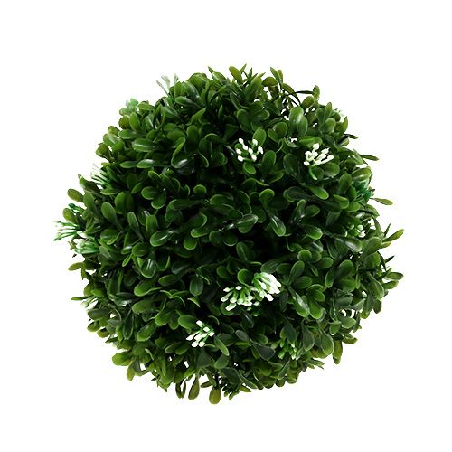 Floristik24 Bola de boj con flores bola decorativa verde Ø15cm 1ud