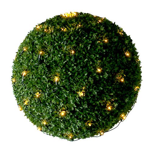 Red de bolas LED de boj Ø80cm 120 verde/blanco cálido