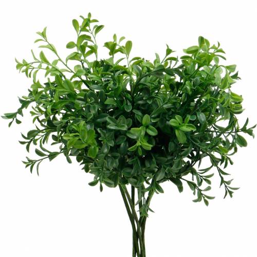 Caja de ramas de boj en púa planta verde artificial 6 piezas