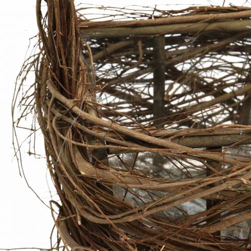 Floristik24 Cesta de mimbre decorativa con asa Cesta de Pascua marrón A36.5cm A45cm juego de 2