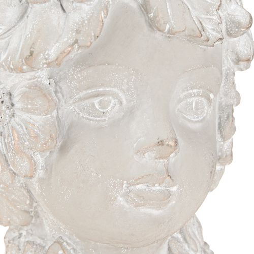 Artículo Busto de piedra fundida escultura mujer jardinera antigua H21,5cm