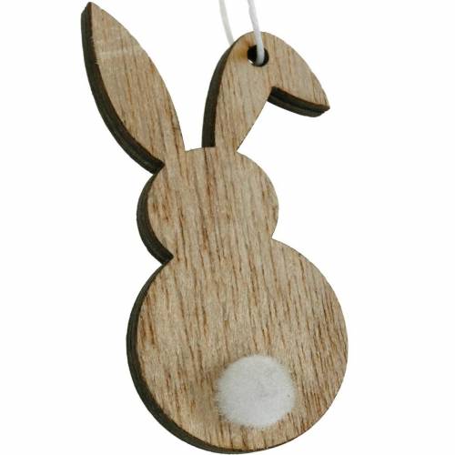 Floristik24 Colgador de conejito de Pascua colorido decoración de Pascua de madera 12 piezas