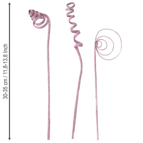 Artículo Caña de pescar en espiral, caña de pescar en cono, surtido de cañas, bayas, 30 cm, 75 unidades
